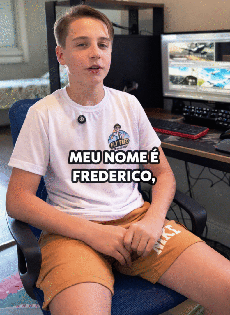 Fly Fred menino de 12 anos que será piloto_Imagem EPTV.