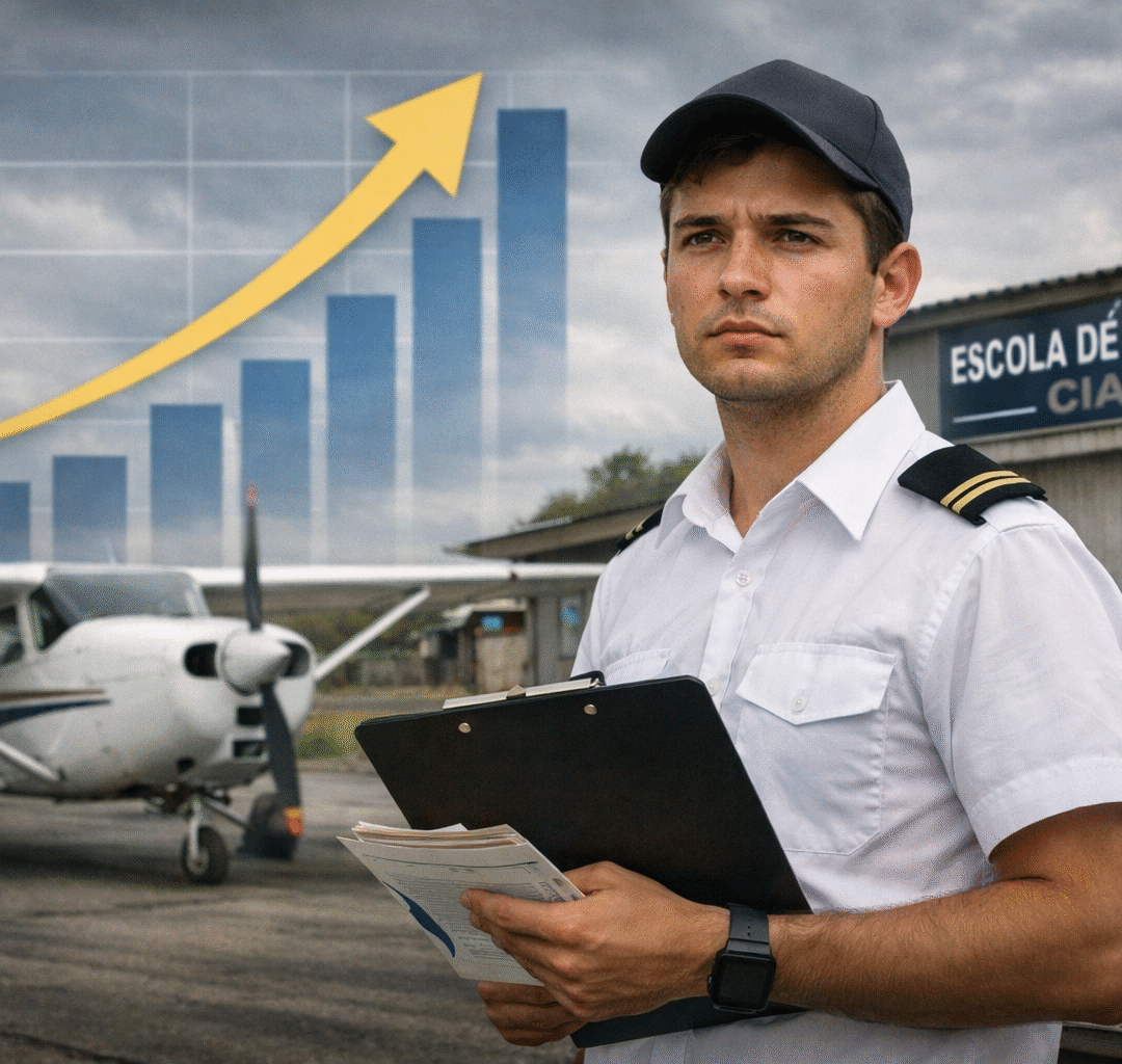 Formação de pilotos no Brasil: gráfico da ANAC impressiona, mas não fecha a conta do setor
