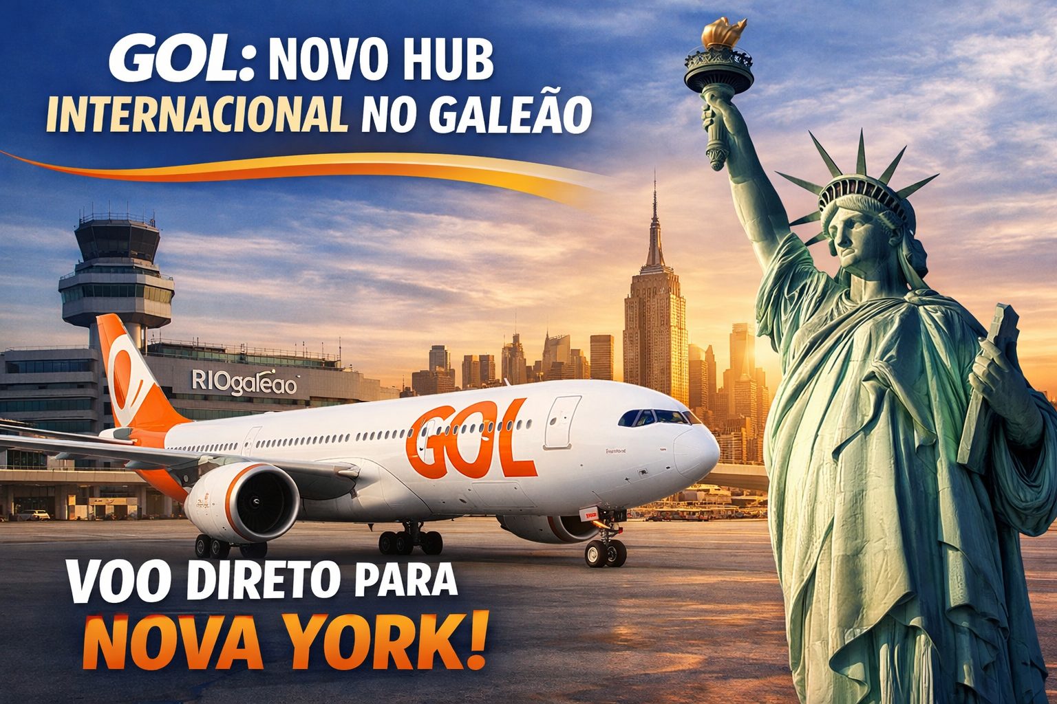 GOL transforma o Galeão em hub internacional_Imagem Ilustrativa