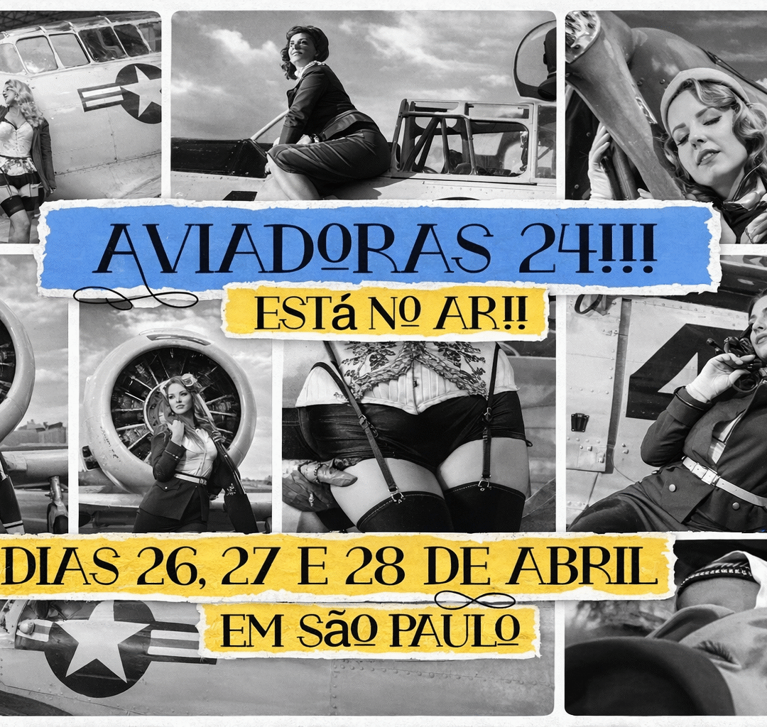 Promoção para garotas Pin Up na aviação reacende projeto Aviadoras e chama atenção nas redes