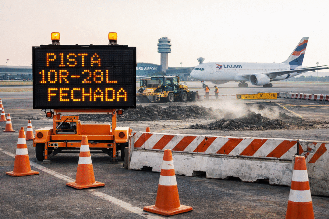 Guarulhos fechará pista por um mês e já provoca cancelamentos e mudanças em voos