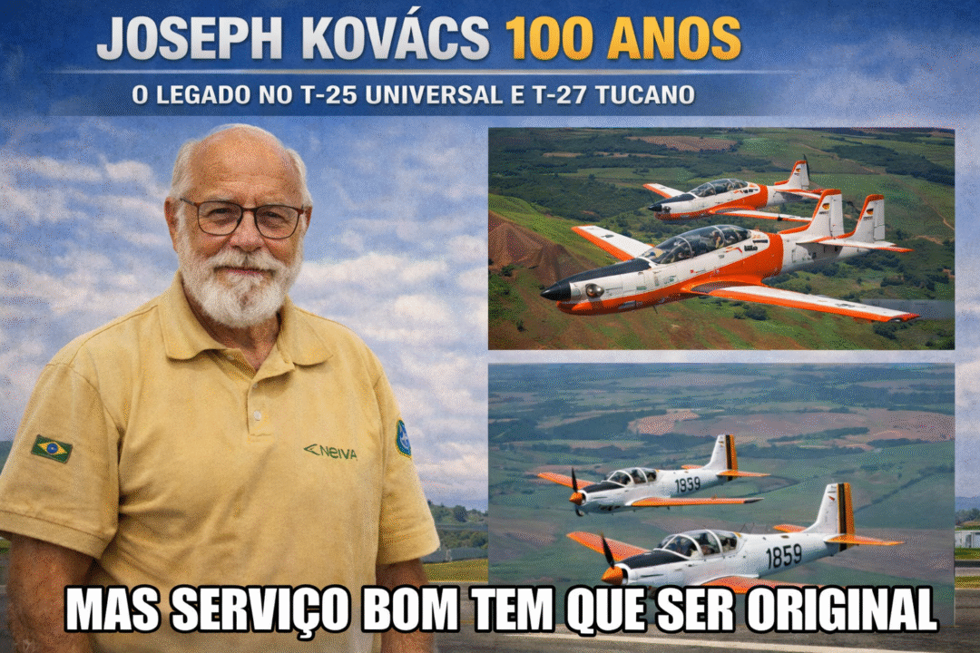 Joseph Kovács 100 anos do projetista dos aviões T-25 e T-27 usados pela FAB_Imagem Ilustrativa
