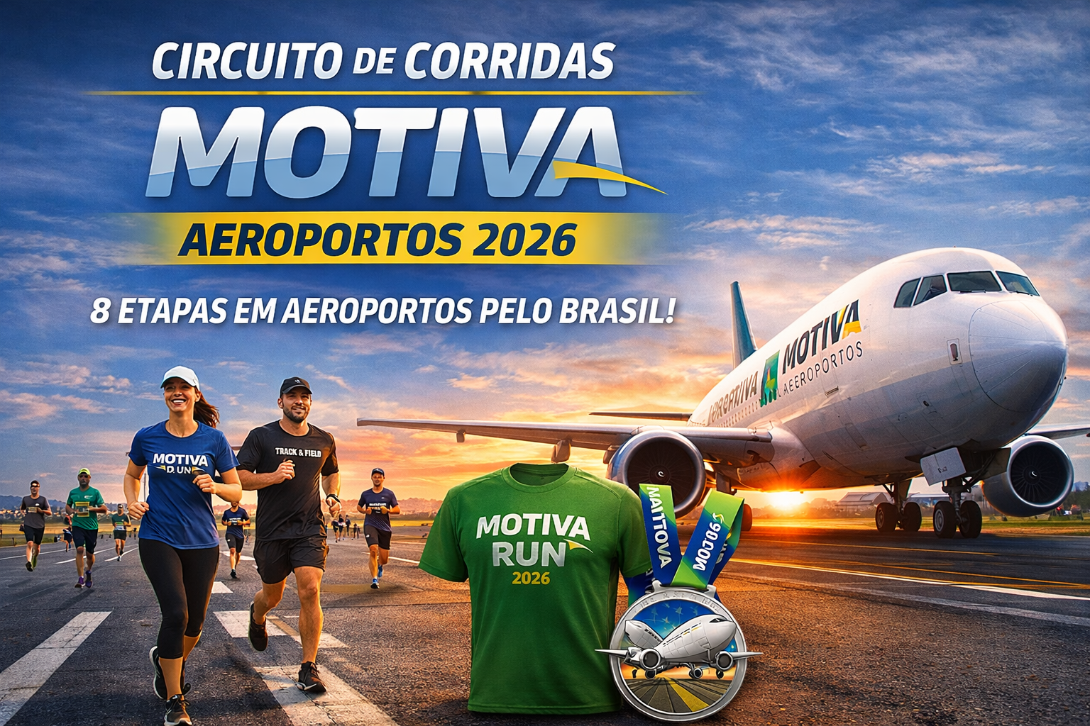 Motiva informa o caledário das corridas de pedestres nos aeroportos que administra_Imagem Ilustrativa