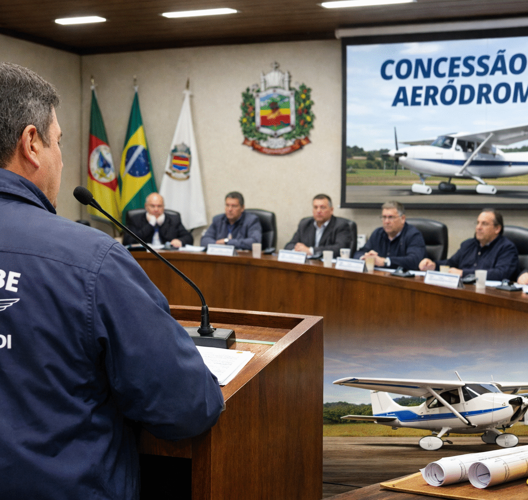 Aeroclube de Garibaldi defende autonomia e apresenta projetos durante debate sobre concessão