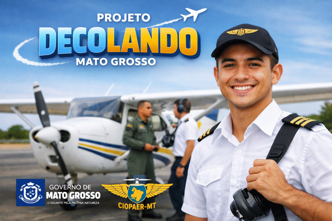 Projeto Decolando do estado do MT chama a atenção por formar pilotos civis gratuitamente na rede pública_Imagem Ilustrativa