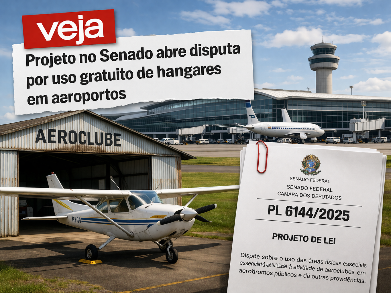 Revista VEJA distorce debate sobre aeroclubes_Imagem Ilustrativa