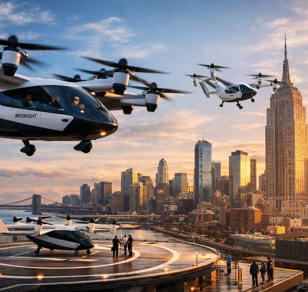 Táxis aéreos elétricos começam a ser testados em 26 estados dos EUA