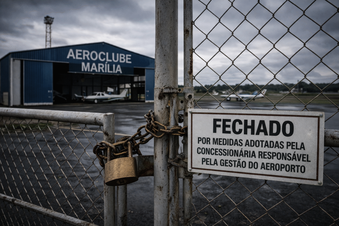 Aeroclube de Marília fechado pela Concessionária Rede VOA_Imagem Ilustrativa.