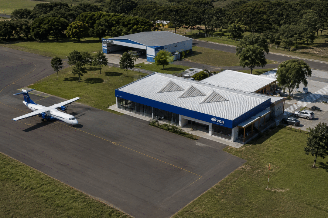 Aeroporto de Marilia seria assim com o novo pateo para aeronaves que não será mais construído_Imagem rede VOA