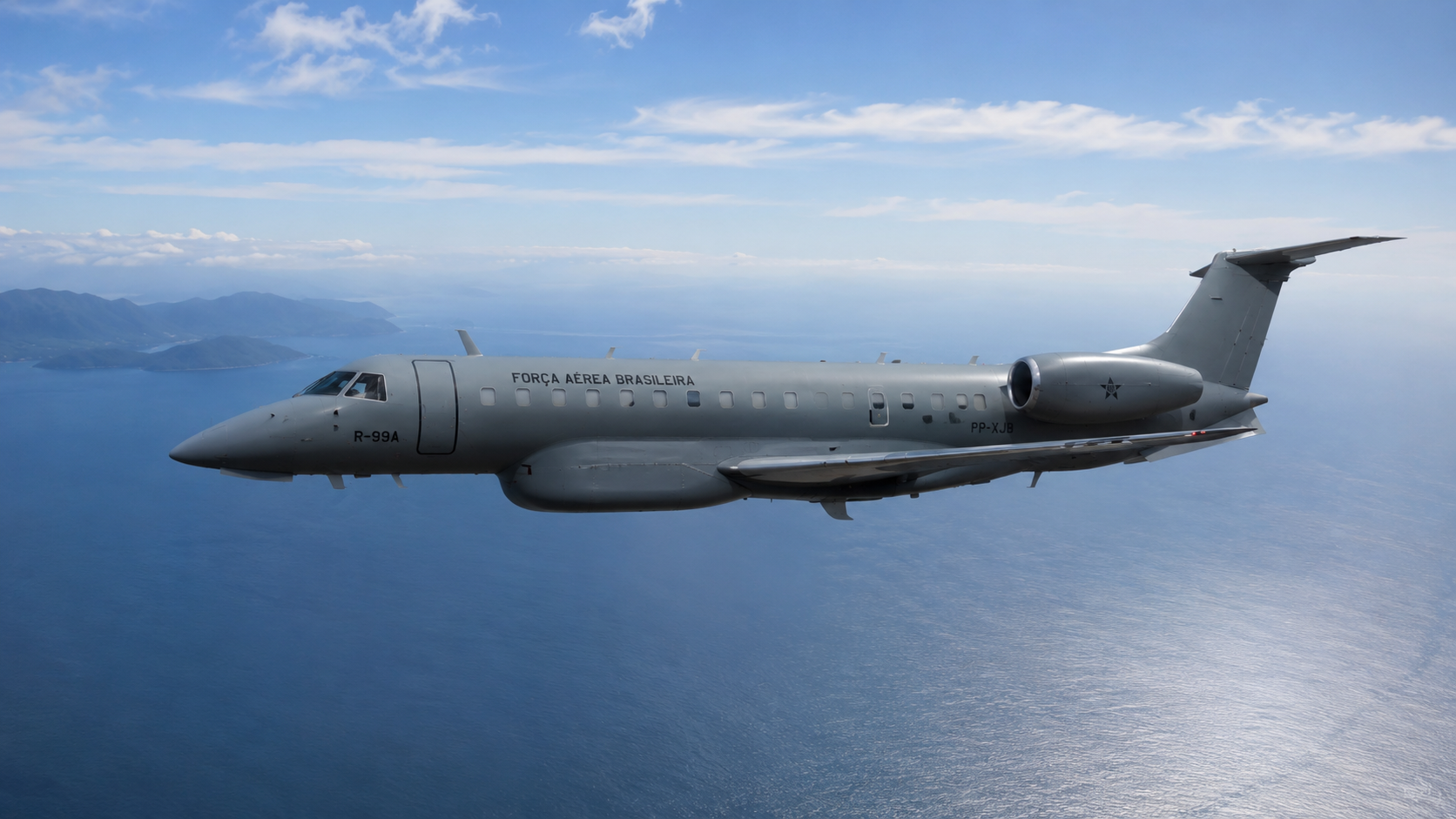 Avião P-99 da EMBRAER que poderá ser o novo patrulha marítima da FAB-Imagem Ilustrativa