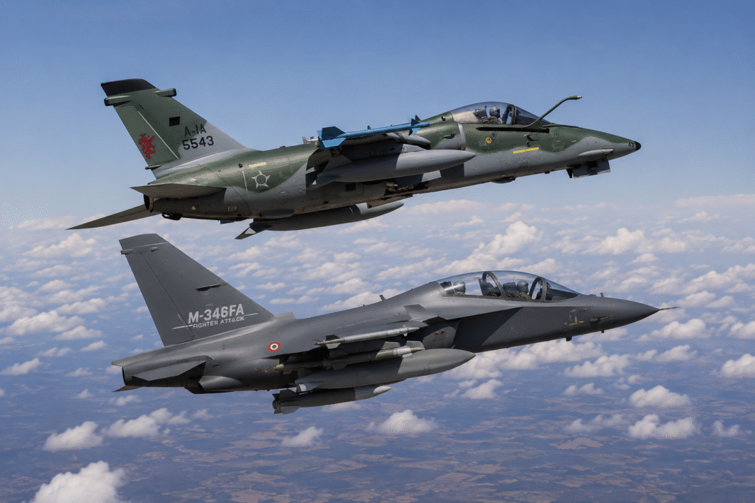 FAB talvez compre o Leonardo M-346FA para substituir os AMX A-1_Imagem Ilustrativa