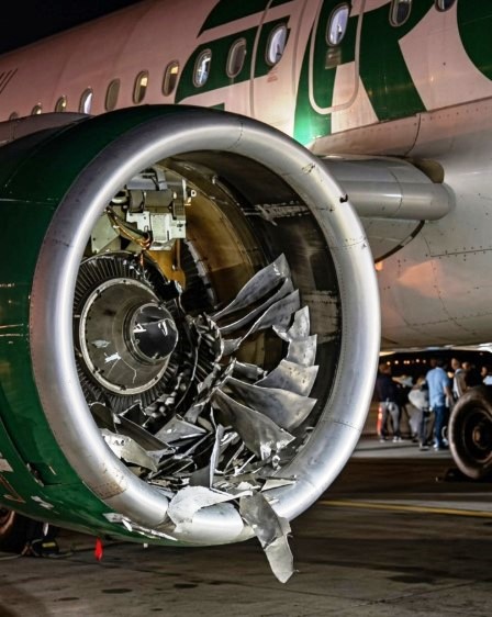 Imagem-do-Motor-do-Jato-da-Frontier-que-atropelou-uma-pessoa-na-decolagem_Imatem-divulgacao