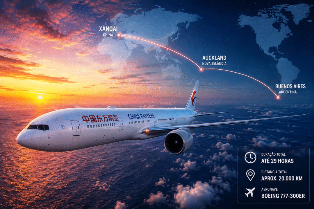 Voo comercial direto mais longo do mundo liga China à Argentina_Imagem Ilustrativa