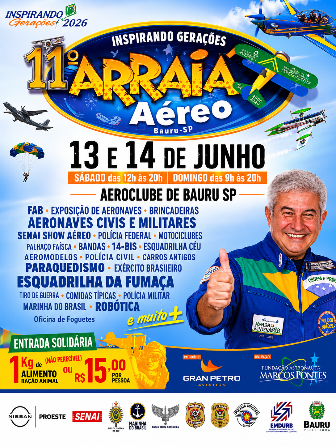 11o Arraiá Aéreo Inspirando Gerações 2026_Imagem Fundação Marcos Pontes 1