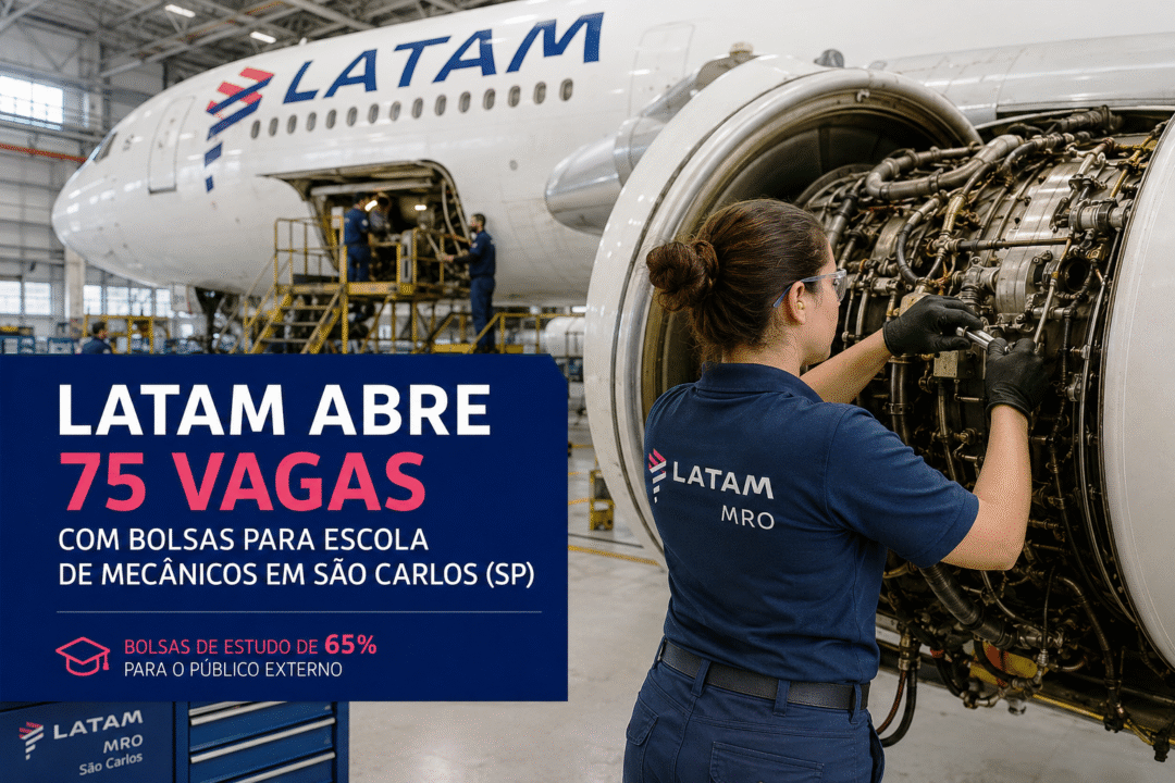 LATAM abre 75 vagas com bolsas para formar mecânicos de aeronaves_Imagem Ilustrativa