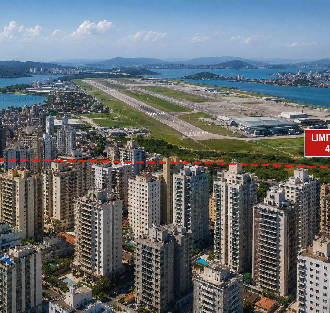 Limite de altura no Aeroporto de Guarujá acende alerta no mercado imobiliário da Baixada Santista