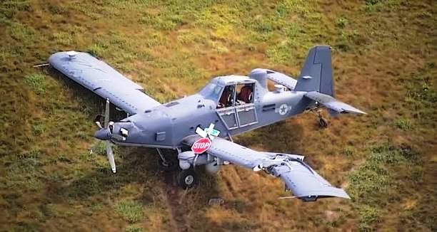 Aviao-OA-1K-Skyraider-II-acidentado-nos-EUA_Imagem-WEB
