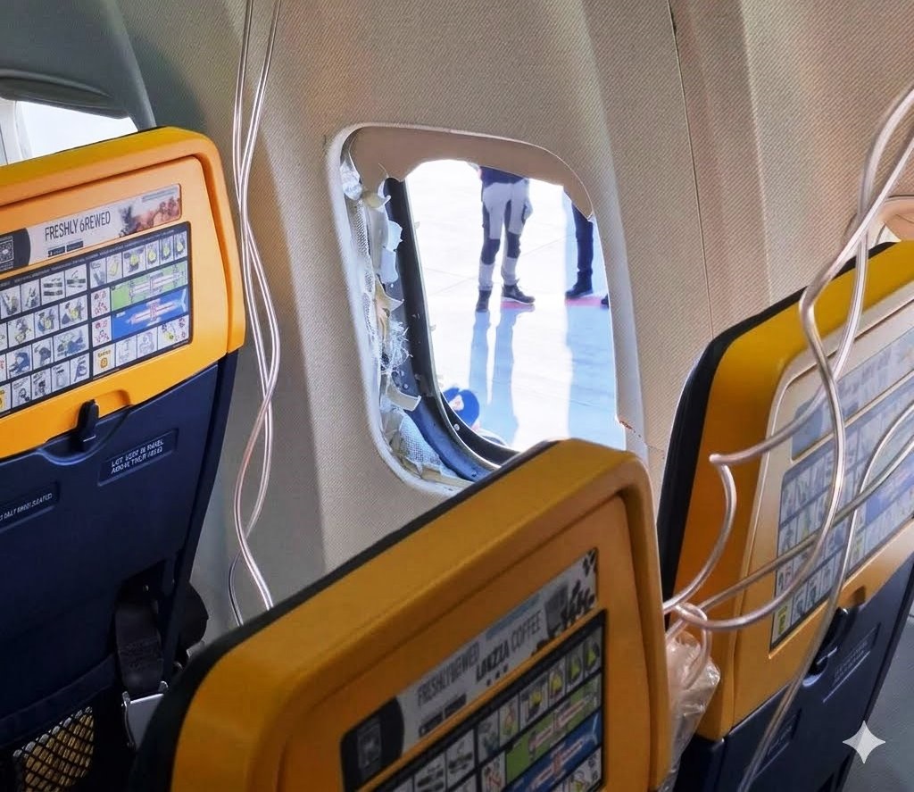 Passageiro é parcialmente sugado para fora de Boeing 737 após janela se romper em voo