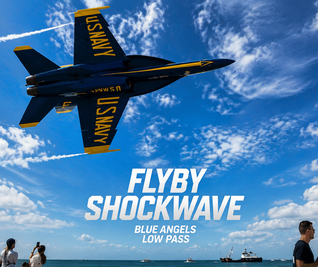 Rasante de F/A-18 Super Hornet dos Blue Angels em praia dos EUA viralisa na WEB
