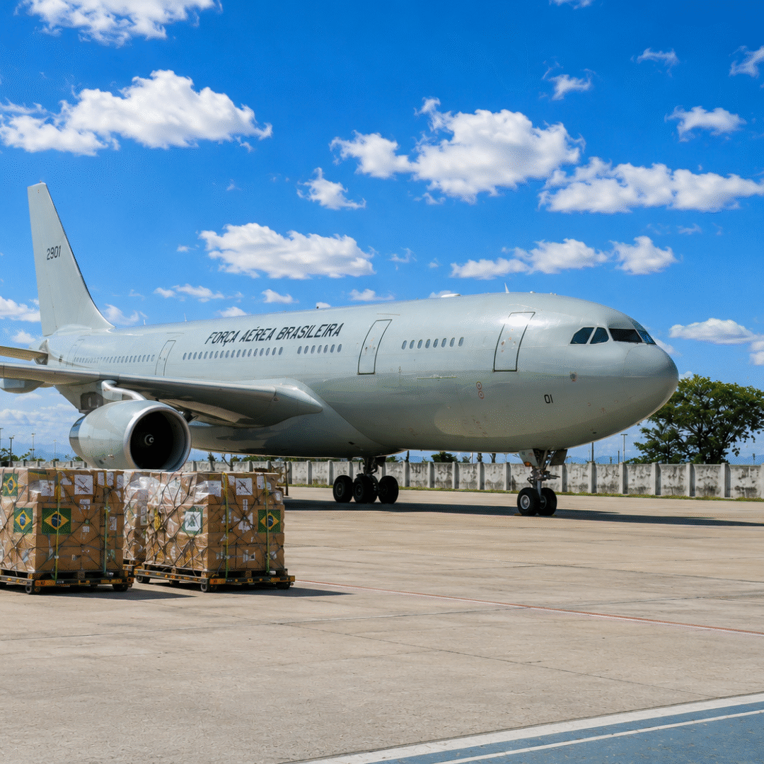 KC-30 da FAB realiza primeiro voo humanitário para a Venezuela e amplia ponte aérea brasileira