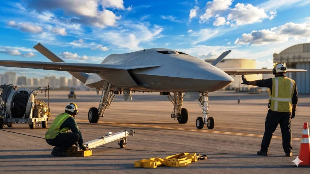 MQ-25-Stingray-durante-o-segundo-voo-de-testes-que-validou-o-trem-de-pouso-e-os-sistemas-autonomos-da-aeronave-da-Marinha-dos-Estados-Unidos.