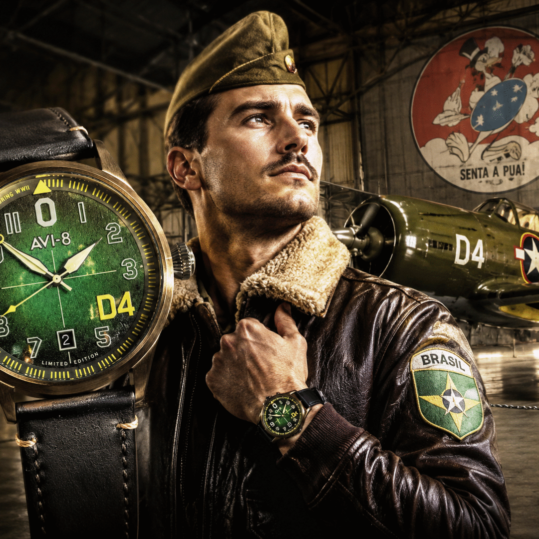 Relógio inspirado no Senta a Pua homenageia herói da FAB na Segunda Guerra