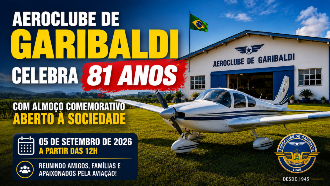 Aeroclube de Garibaldi comemora com almoço seus 81 anos de história paixão e voos_Imagem Digulgação 2.