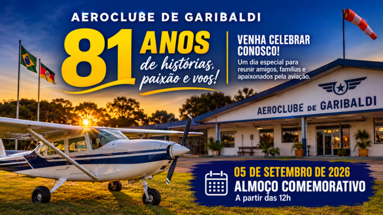 Aeroclube de Garibaldi comemora com almoço seus 81 anos de história paixão e voos_Imagem Digulgação