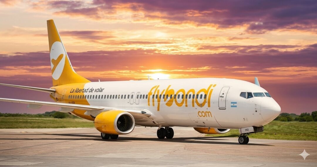 Avião da Flybondi_Imagem divulgação