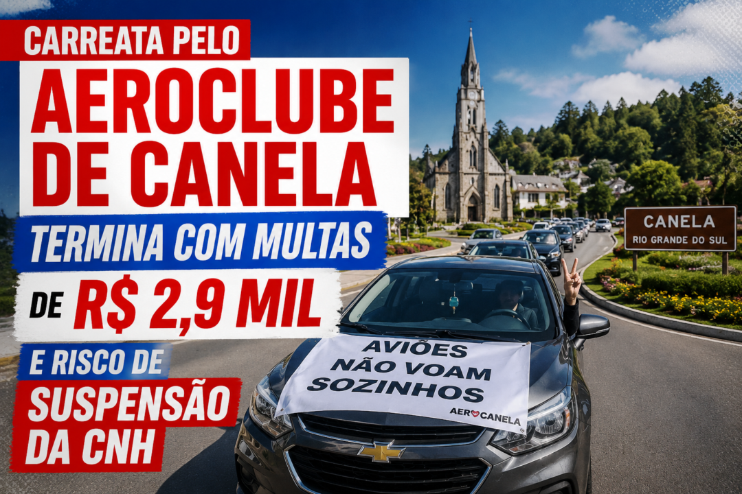 Carreata no Aeroclube de Canela gera multa de 3 mil reais_Imagem Ilustrativa 1