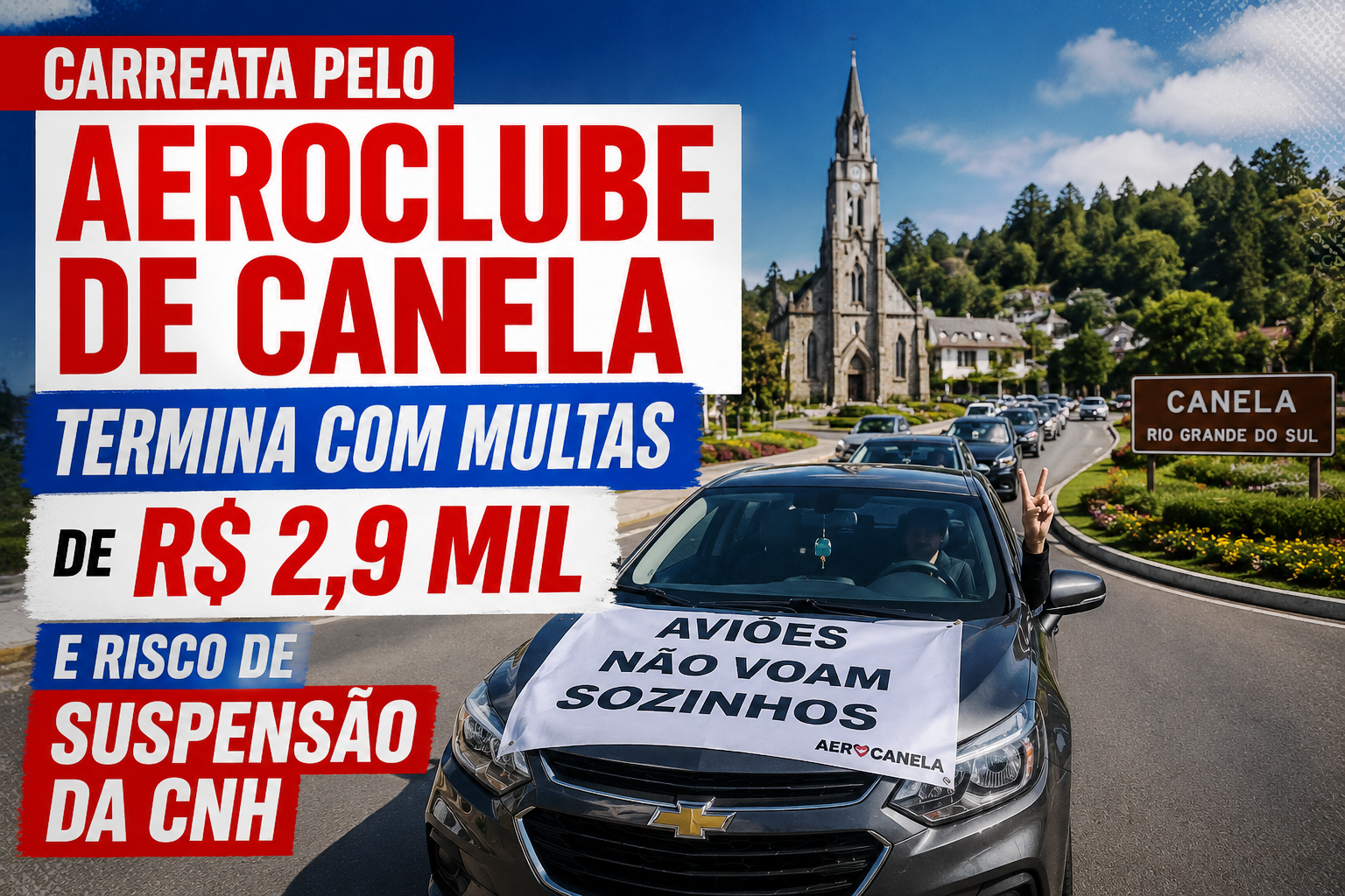 Carreata no Aeroclube de Canela gera multa de 3 mil reais_Imagem Ilustrativa 1