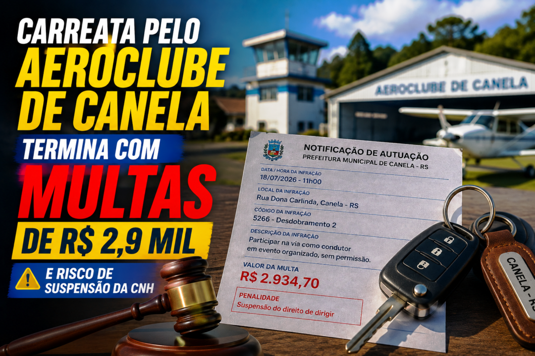 Carreata no Aeroclube de Canela gera multa de 3 mil reais_Imagem Ilustrativa 3