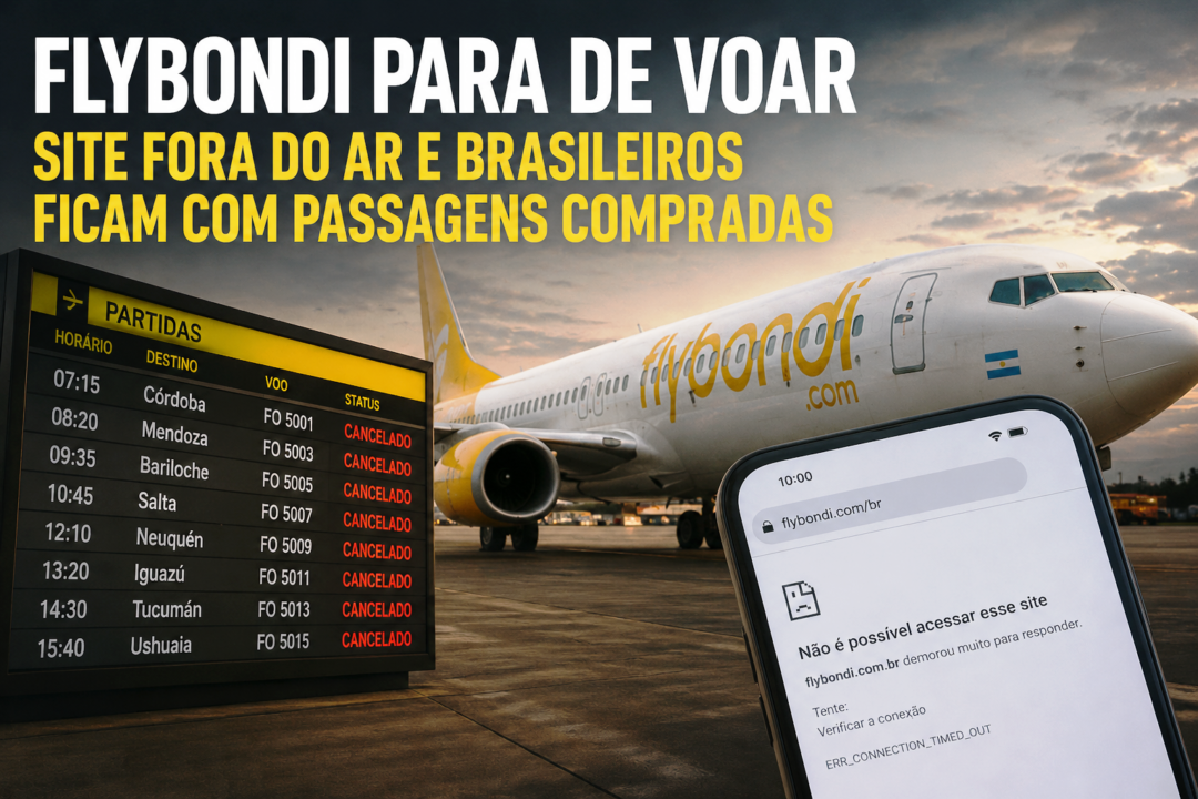 Empresa Aérea Flybondi para de voar e site da cia fica fora do ar_Imagem Ilustrativa 2