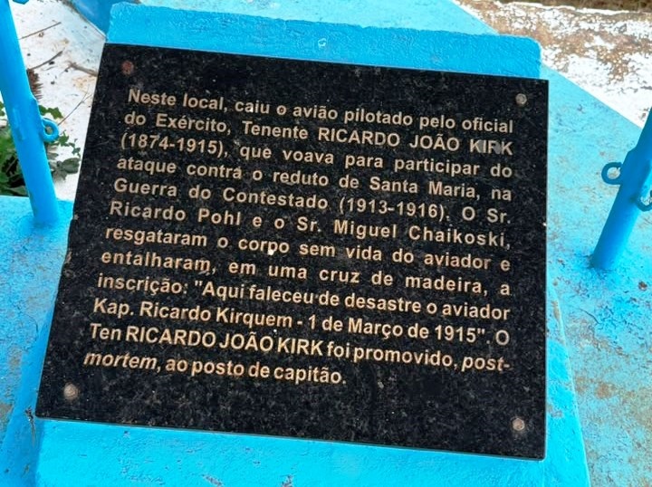 Local da queda do aviao do Tenente Ricardo Kirk patrono da Aviacao do Exercito Imagem Divulgacao 3