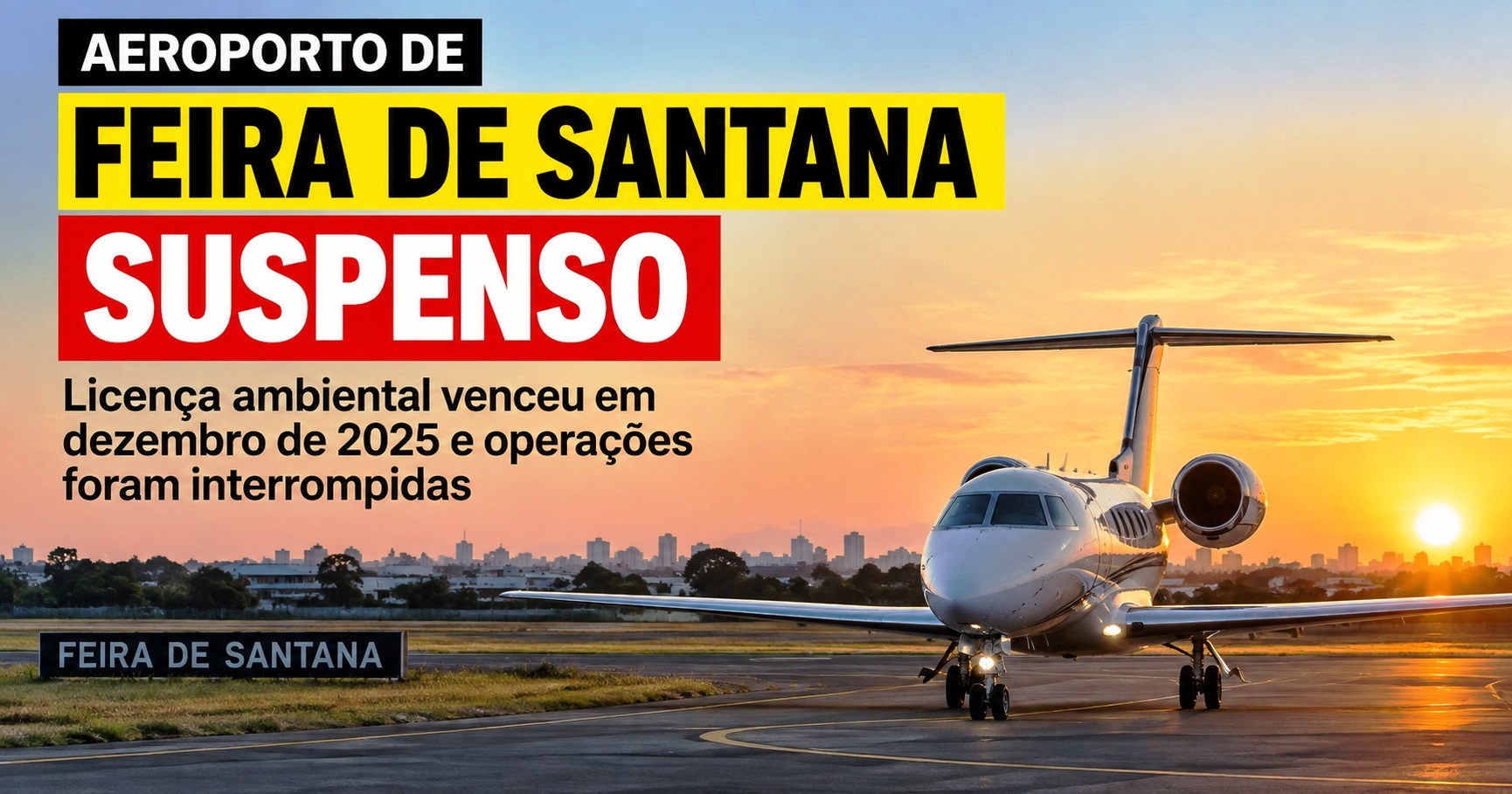 Aeroporto de Feira de Santana suspenso após fiscalização ambiental