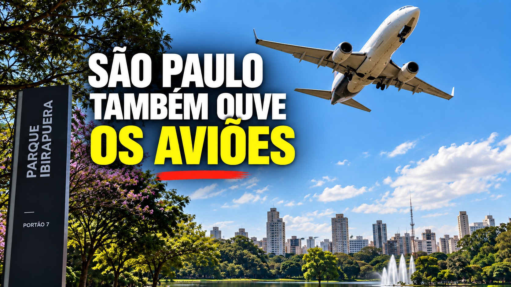 Barulho de aviões no Parque Ibirapuera durante decolagens de Congonhas