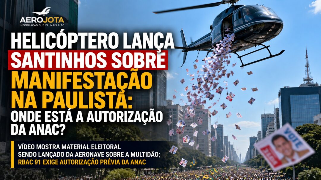 Helicóptero lançou santinhos na Paulista durante manifestação 2
