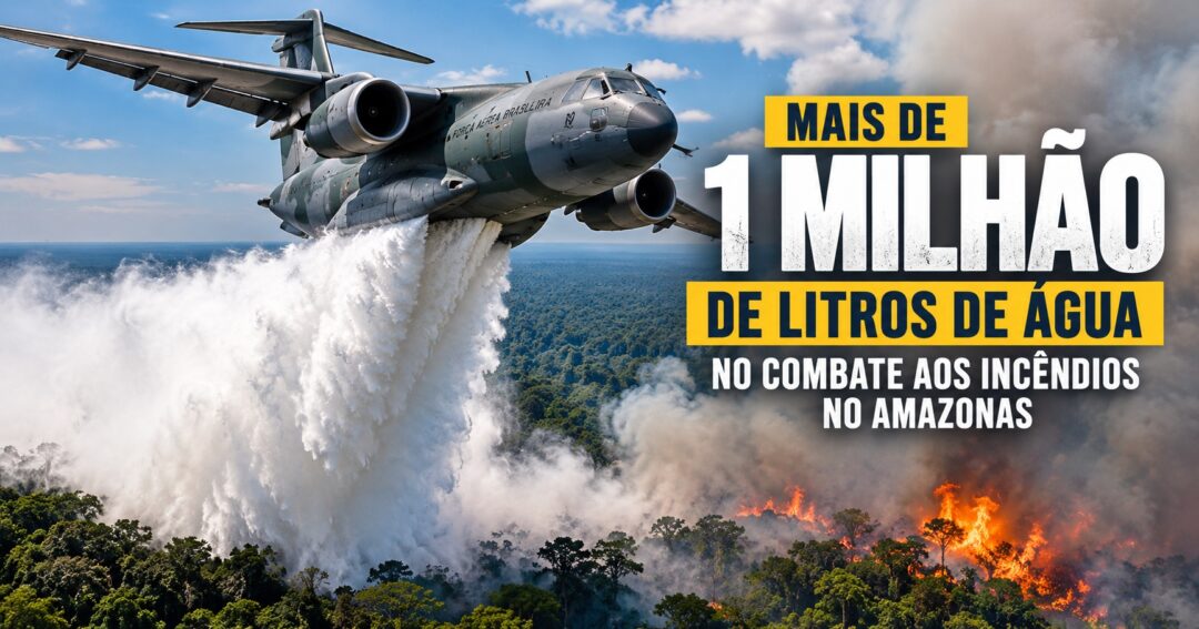 Combate-aos-incendios-no-Amazonas-com-KC-390-da-FAB-lancando-agua-sobre-a-floresta