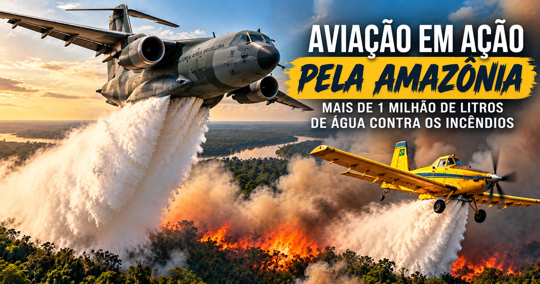 Combate-aos-incendios-no-Amazonas-reune-KC-390-da-FAB-e-avioes-agricolas
